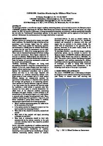 CONMOW: Condition Monitoring for Offshore Wind Farms