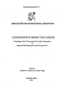 CONODONTS FROM THE ANDES