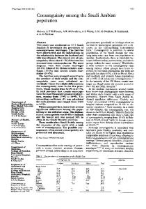 Consanguinity among the Saudi Arabian population - NCBI