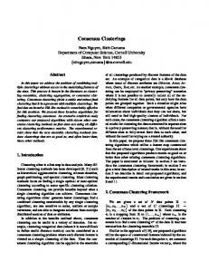 Consensus Clusterings - Cornell Computer Science - Cornell University