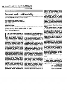 Consent and confidentiality - Nature