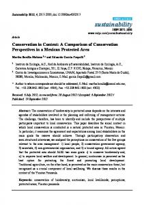 Conservation in Context: A Comparison of Conservation ... - MDPI