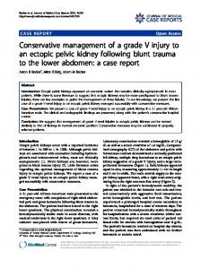 Conservative management of a grade V injury to ... - Semantic Scholar