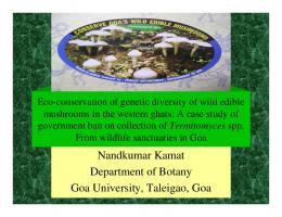 Conserving Goa's Termitomyces biodiversity