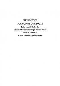 consilience our bodies our souls