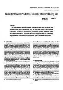 Consistent Shape Prediction Simulator after Hot Rolling Mill