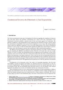 Constitutional Review in the Netherlands: A ... - Utrecht Law Review