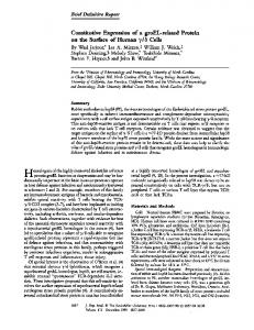 Constitutive Expression of a groEL-related Protein on ... - Europe PMC