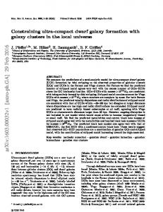 Constraining ultra-compact dwarf galaxy formation with galaxy clusters ...