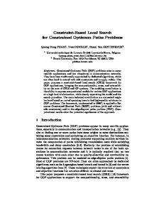 Constraint-Based Local Search for Constrained