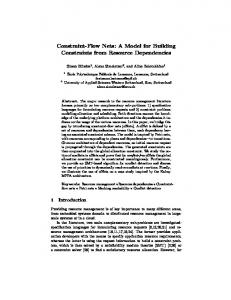 Constraint-Flow Nets: A Model for Building