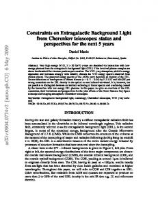 Constraints on Extragalactic Background Light from Cherenkov ...