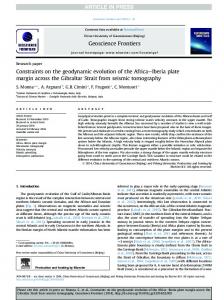 Constraints on the geodynamic evolution of the