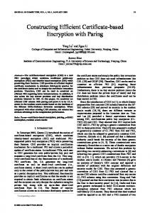 Constructing Efficient Certificate-based Encryption