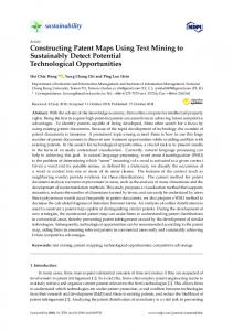 Constructing Patent Maps Using Text Mining to Sustainably ... - MDPI