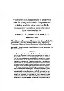 Construction and assessment of prediction rules for