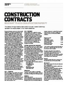 CONSTRUCTION CONTRACTS