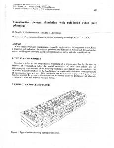 Construction process simulation with rule-based robot path ... - IAARC