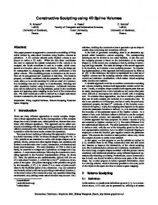 Constructive Sculpting using 4D Spline Volumes - Semantic Scholar
