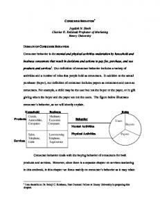 Consumer Behavior Chapter