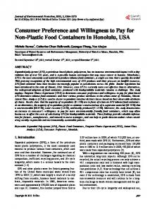 Consumer Preference and Willingness to Pay for Non-Plastic Food ...