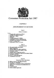 Consumer Protection Act 1987