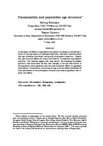 Consumption and population age structure - UiO
