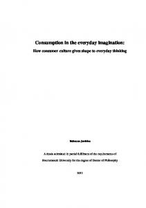 Consumption in the everyday imagination - Bournemouth University ...