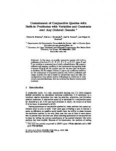 Containment of Conjunctive Queries with Built-in ... - Semantic Scholar