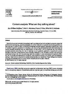 Content analysis: What are they talking about? - Semantic Scholar
