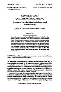 CONTEXT AND COALITION-BARGAINING