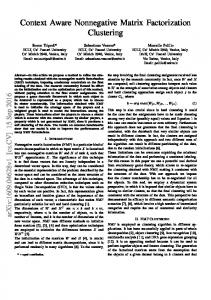 Context Aware Nonnegative Matrix Factorization Clustering (PDF ...