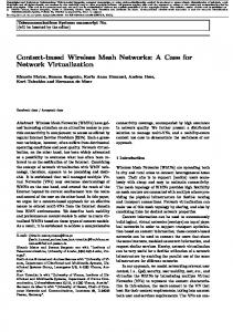 Context-based Wireless Mesh Networks - Chair of Computer Networks ...