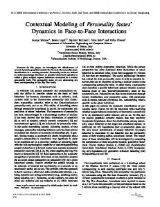 Contextual Modeling of Personality States' Dynamics in Face-to-Face ...
