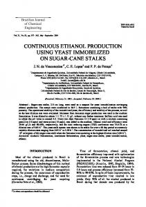 continuous ethanol production using yeast ... - Semantic Scholar