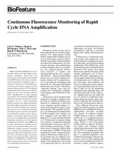 Continuous Fluorescence Monitoring of Rapid