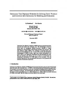 Continuous Time Bayesian Networks for Inferring Users' Presence and ...