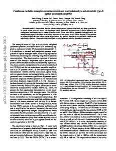 Continuous variable entanglement enhancement and manipulation by ...