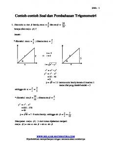 Contoh-contoh Soal dan Pembahasan Trigonometri - WordPress.com