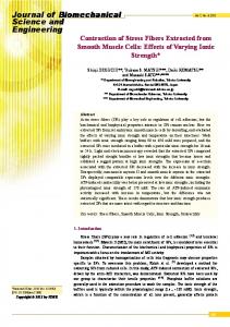 Contraction of Stress Fibers Extracted from Smooth Muscle Cells ...