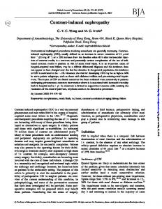 Contrast-induced nephropathy