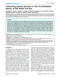 Contrasting Genetic Structure in Two Co-Distributed Species ... - PLOS