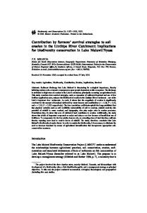 Contribution by farmers' survival strategies to soil erosion in the ...