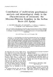 Contribution of multivariate geochemical analysis and mineralogical ...