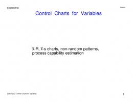 Control Charts for Variables