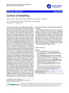 Control of breathing