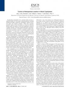 Control of Nanoparticle Location in Block Copolymers