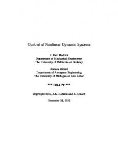 Control of Nonlinear Dynamic Systems