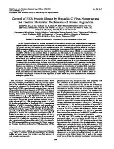 Control of PKR Protein Kinase by Hepatitis C Virus Nonstructural 5A ...