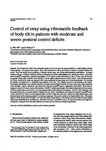 Control of sway using vibrotactile feedback of body